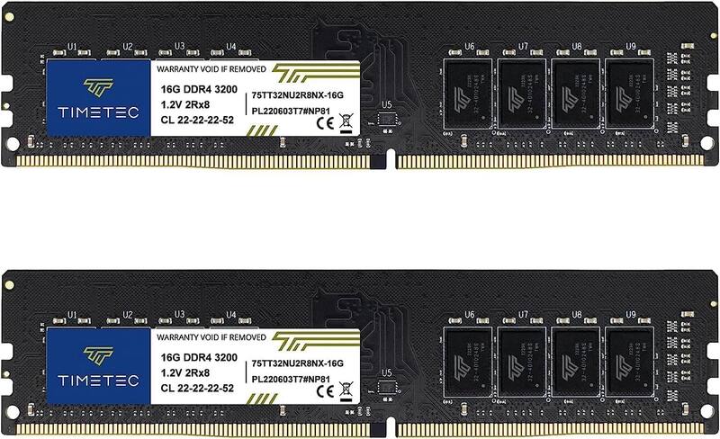 KIT de memória RAM Timetec 32GB (2x16GB) DDR4 3200MHz PC4-25600